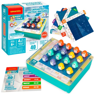 Настольная игра Смекалочка Цветные пингвины Bondibon BB5678